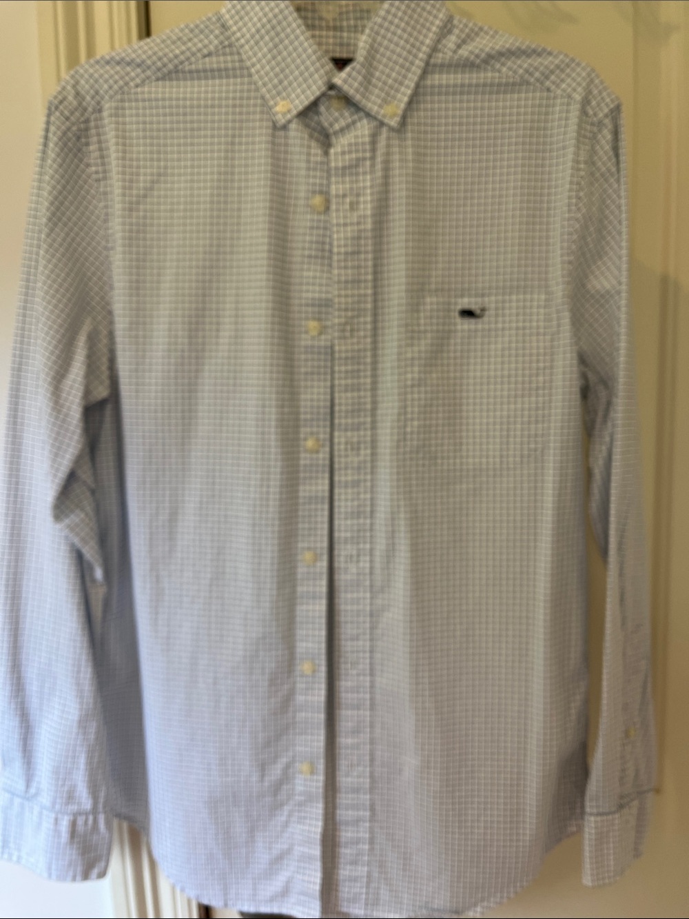Vineyard Vines Light Blue Windowpane Button-Down Shirt